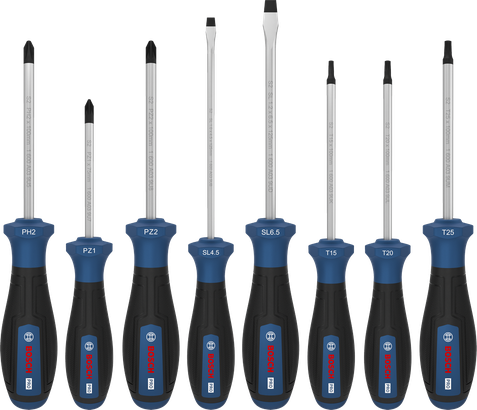 PRO Schraubendreher PH/PZ/SL/TX-Set, 6-tlg.