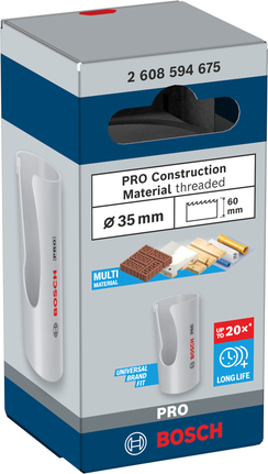 Bosch PRO Konstruktionsmaterial Gewindelochsäge 35 mm.