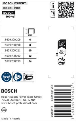 Bosch Feindrahtklammern Typ 53/6, 6 mm Länge.