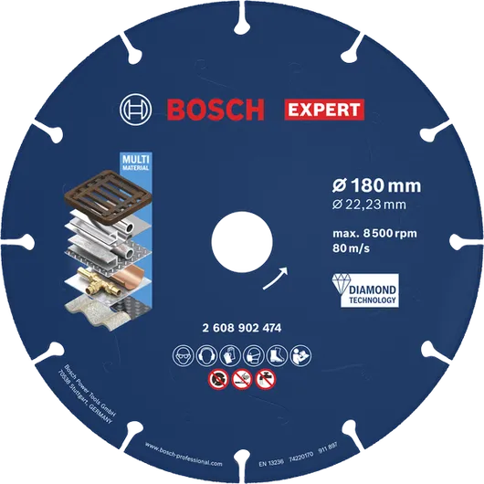 Bosch EXPERT Metall-Diamanttrennscheibe 180 mm.