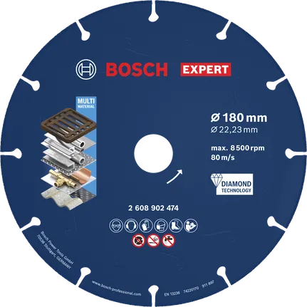 Bosch EXPERT Metall-Diamanttrennscheibe 180 mm.
