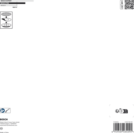 Bosch Stützteller 215 mm mit 8-Loch-Perforation.
