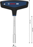 Bosch PRO T-Griff-Bit-Schraubendreher mit 157 mm Schaft.