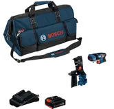 Bosch GBH 18V-22 X Bohrhammer mit Akku, Ladegerät und Tasche.