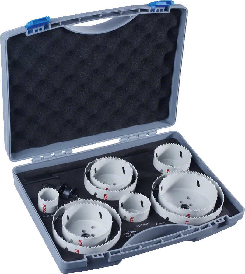 12-teiliges HSS-Bi-Metall-Lochsägenset von Bosch im Koffer.