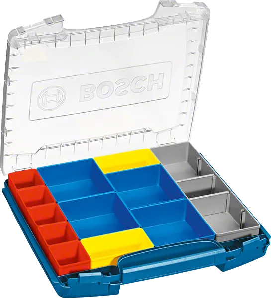 Bosch i-Boxx 53 Organizer mit verschiedenen Aufbewahrungsfächern.