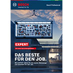 Ein Plakat zeigt eine Vielzahl von Werkzeugen auf einem Regal, umgeben von einer industriellen Umgebung.