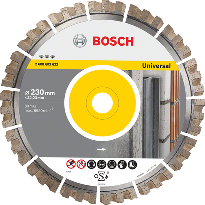 Disque à tronçonner diamanté Bosch Best for Universal 230 mm.