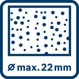 Diamètre de perçage maxi dans le béton 22 mm 