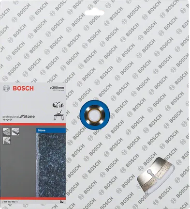 Disque à tronçonner la pierre Bosch 300 mm pour scies professionnelles.