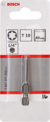 Embout de tournevis Bosch T10 Extra Hard 49 mm.