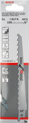 Lame de scie alternative Bosch S 617 K 6″.