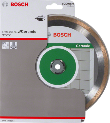 Disque à tronçonner diamanté céramique Bosch 200 mm.