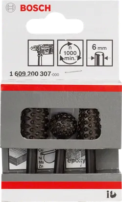 Coffret de 3 fraises à défoncer Bosch 16 mm.