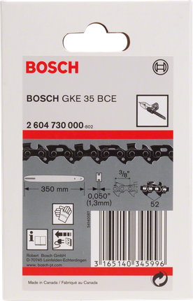 Chaîne de tronçonneuse Bosch 3/8″ 52 maillons.