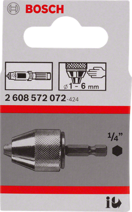 Mandrin de perçage hexagonal Bosch 1/4″.