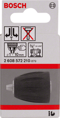 Mandrin sans clé Bosch 1-10 mm 3/8″.