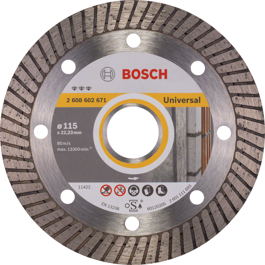Disque à tronçonner diamanté Bosch Idéal pour Universal Turbo 115 mm.
