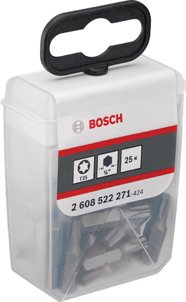 Coffret Bosch TicTac Box T25 extra dur 1/4″ 25 pièces.
