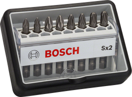 Coffret d'embouts de tournevis Bosch Robust Line 8 pièces Extra Hard.