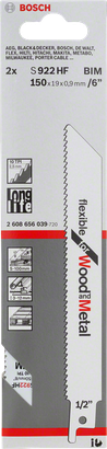 Lame de scie alternative Bosch S 922 HF 6″.