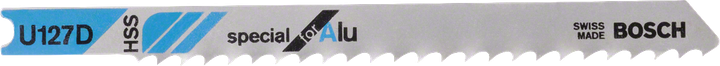 Lame de scie sauteuse Bosch U 127 D pour la découpe de tôles.