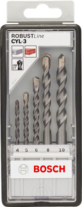 Coffret de forets Bosch CYL-3 Robustline 4–10 mm.