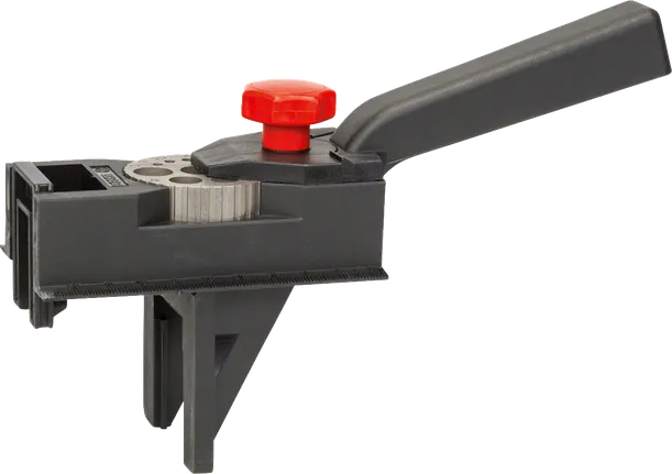 Guide de perçage pour chevilles Bosch avec poignée réglable.
