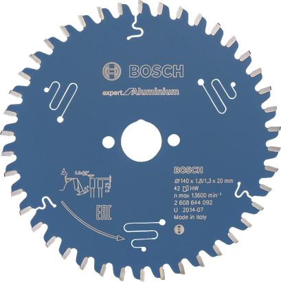 Lame de scie circulaire Bosch Expert for Aluminium 140 mm.