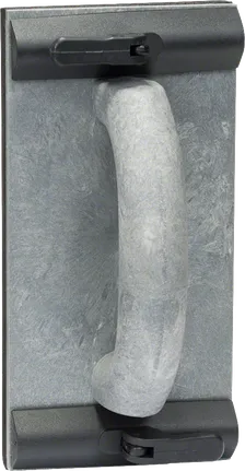 Ponceuse à main Bosch avec poignée et dispositif de serrage.