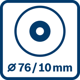 Diamètre du disque 76 mm 