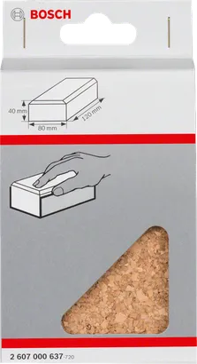 Bloc de ponçage manuel Bosch 120 × 80 × 40 mm.