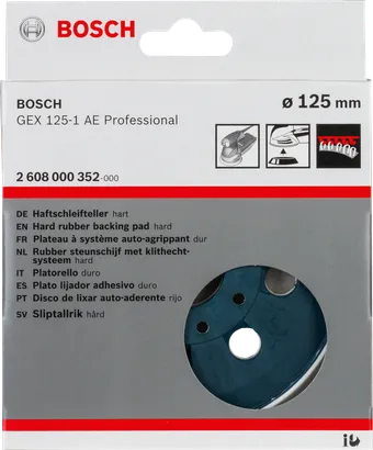 Plateau de support en caoutchouc dur Bosch 125 mm.