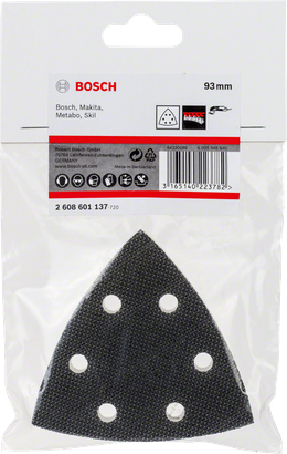 Feuille abrasive Delta Bosch 93 mm.