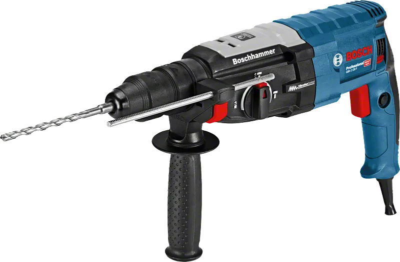 Marteau perforateur Bosch GBH 2-28 F avec poignée auxiliaire.