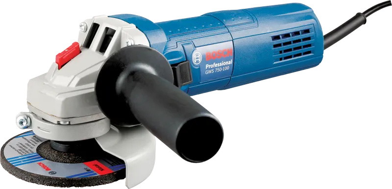 Meuleuse d'angle Bosch GWS 750-100 avec poignée latérale.