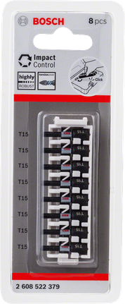 Jeu d'embouts Bosch Impact Control T15.