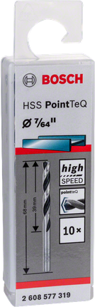 Pack de forets Bosch HSS PointTeQ 7/64″.