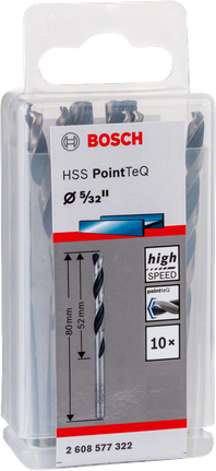 Pack de forets Bosch HSS PointTeQ 5/32″.