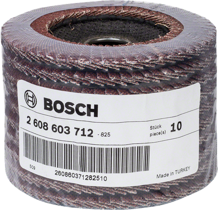 Disque à lamelles abrasif Bosch pour le ponçage et la finition de surface.