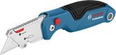 Couteau utilitaire pliant Bosch avec poignée ergonomique.