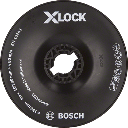 Plateau de support Bosch X-LOCK 150 mm dur pour meuleuses.