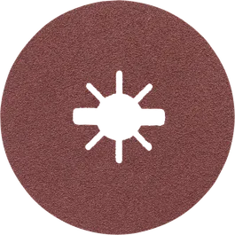 Disque de ponçage Bosch avec trou central en forme d'étoile.