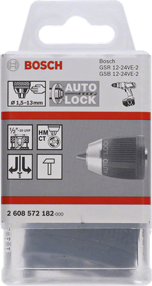 Mandrin sans clé Bosch 1,5–13 mm.