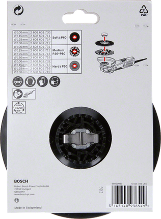 Plateau de support Bosch X-LOCK 150 mm moyen.