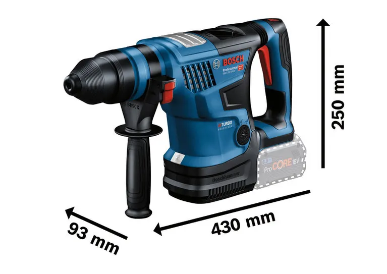 Marteau perforateur sans fil Bosch GBH 18V-34 CF, 430x250 mm.