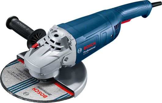 Bosch GWS 20-230 P haakse slijper, ergonomische handgreep.