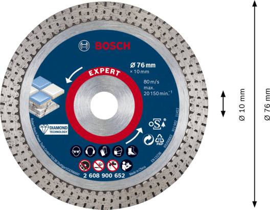 Disques EXPERT HardCeramic 76 mm - Bosch Professional