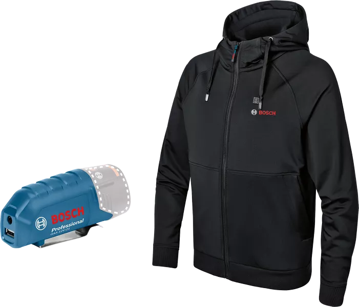 Veste chauffante Bosch avec adaptateur USB GAA 12V-21.