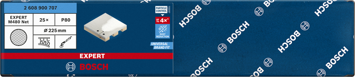 Filet de ponçage Bosch EXPERT M480 225 mm P80 25 pièces.